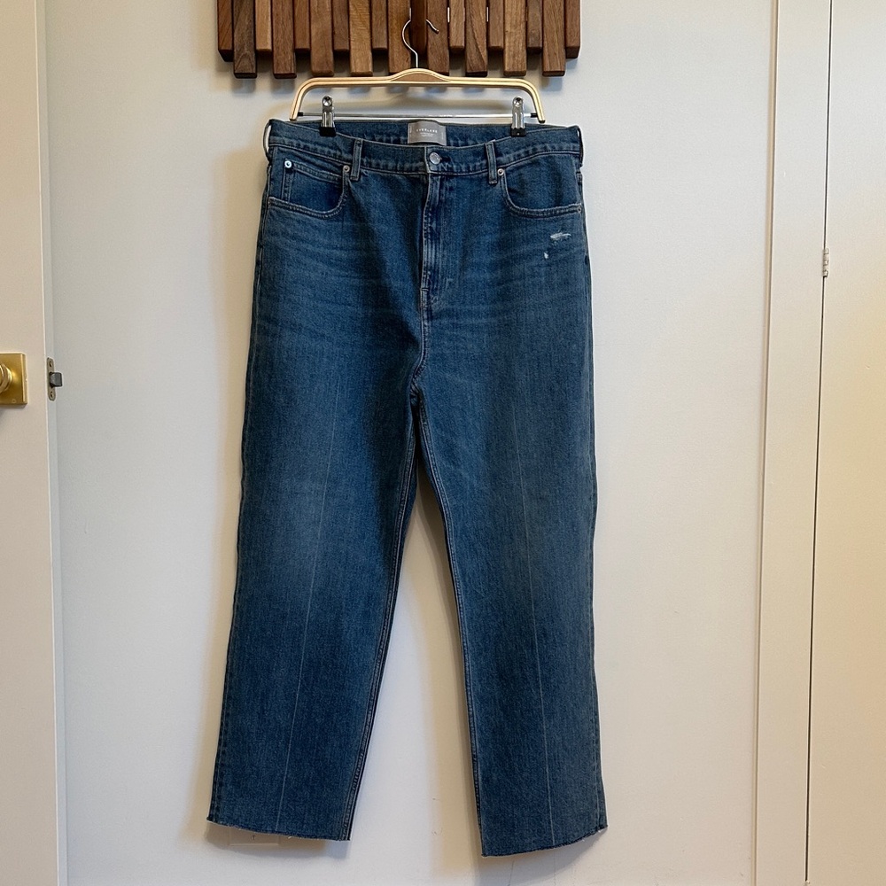 Everlane High Waisted Wide Leg Denim Jeans
